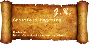 Groszfeld Magdolna névjegykártya